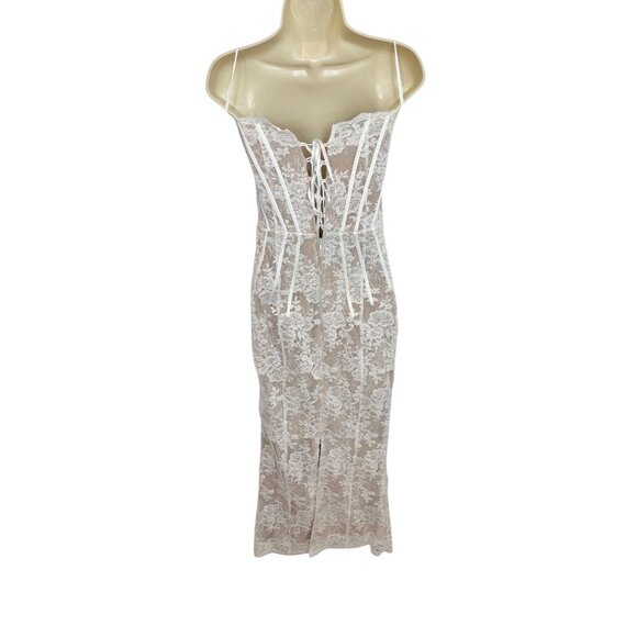 NEW V. Chapman White Capulet Midi Dress NWT - Size 6 - Picture 6 of 12